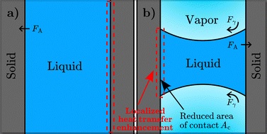 Spectral mechanisms of interfacial heat transfer with a meniscus